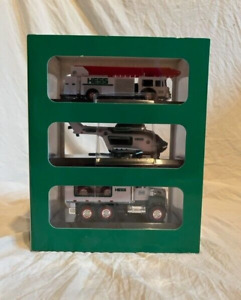 2022 HESS Mini Collection - Fire Truck, Helicopter, Truck/Front Loader - NIB