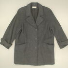 Herman Kay Men’s Overcoat Size 45 Charcoal Wool Blend Made USA Union Made USA