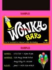 7.56 oz. BIRTHDAY/HOLIDAY-Willy Wonka Bar wrapper & Golden ticket