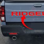 Gloss Red Letter Vinyl Decal Inlay Tailgate Rear For 2024 Honda Ridgeline
