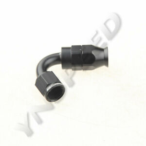 AN6 AN-6 120 Degree Reusable PTFE Swivel Hose End Fitting Adapter Black