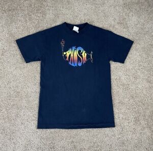 Vintage Y2K Phish Psychedelic Funk Rock Band Navy Blue T-Shirt Size Small