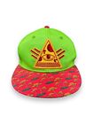 Mellow Mushroom Pizza Bakers Snapback Hat Cap Green Red 
