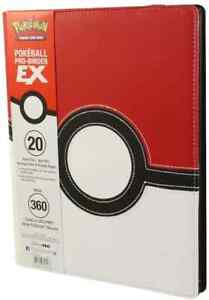 Ultra Pro Pokemon Poke ball Pro Binder EX leatherette 360 Card Side Loading NEW!