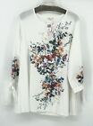 Indigo Soul Chiffon Floral Print Tunic Blouse Top Size Large NWT