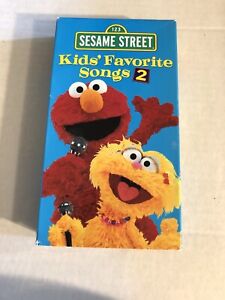 Sesame Street Kids Favorite Songs 2 VHS Elmo Children’s Video Sing Along