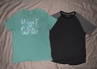 Old Navy Men’s M Med Lot 2 pc T shirts West Coast CA and Raglan Style 19 X 26