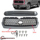 For 2014-2018 Toyota Tundra Silver Front Grille&Hood Bulge Molding Set 2pcs