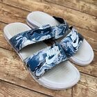 Nike Benassi Duo Ultra Slide Blue White Womens Sandal 819717-002 Size 10