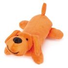 Zanies Dog Plush Toy Squeaker Neon Big Yelper Orange 7