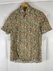 Vintage Kennington Men’s abstract print multicolor Hawaiian Shirt size S cotton