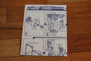 GI JOE Vindicator Instruction Manual - Blueprints - Paper Work