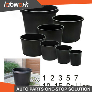 Labwork Heavy Duty Premium Black Plastic Nursery Plant Container Planter Pot
