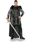 Men's Medieval King Of The North Black Knight Armor Costume