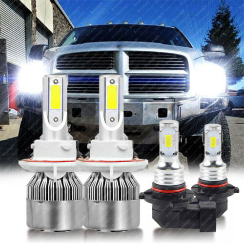 For Dodge Ram 1500 2500 3500 2006-2008 LED Headlight Fog Light Bulbs 6000K parts (For: More than one vehicle)