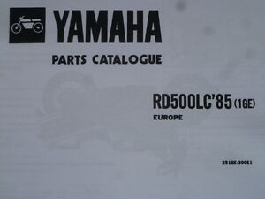 YAMAHA RD 500 LC 47X 1GE PARTS LIST MANUAL CATALOGUE RZ 500 25 1GE 300E1 nos