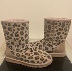 Ugg Australia Boots Women’s Size 8 Leopard Print Classic Short 5825 Pull On
