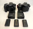 CANON EOS 70D DSLR (2) CAMERA BODY (3) BATTERY & (2) CHARGER LOT AS IS PARTS