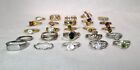 Vintage Unsearched Maybe Some Sterling Silver Costume Jewelry Rings Lot K1779