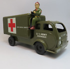 Rare Vtg 1950s Wolverine US Army Medical Service USAR Green Metal Military Truck