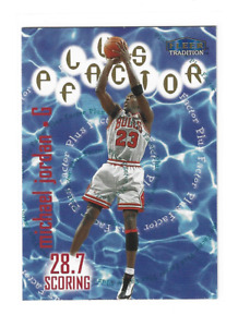 New Listing1998-99 Michael Jordan Fleer Tradition Plus Factor INSERT ROOKIE Card-#142-Bulls
