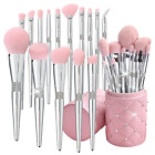 New Design Elegant Pink Ultra Soft Labeled Makeup Brushes Sets Cute Powder Brush