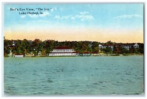 c1930's Bird's Eye View The Inn Lake Okoboji Iowa IA Unposted Vintage Postcard