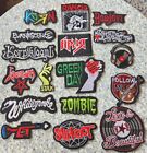 Random Lot of 17 Rock Band Patch Iron on Applique Music Punk Roll Heavy Metal
