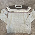 Vintage Bay Trading Co Mens Size XL Knit Sweater Gray Wool