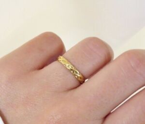 Gold Filled Ring, Gold Band, Wedding Band, Gold Pattern Ring, 14k Gold Ring