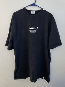 Overkill Streetwise Black Short Sleeve Shirt Men's XL Streetwear