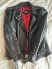 Straight to Hell Commando Leather Jacket Mens Size 44 Black L Punk
