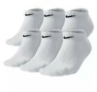 Authentic NIKE / NO SHOW Socks / 6 Pack / Men's 8-12 / Woman's 10-13  / WHITE