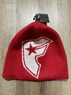 Famous Stars And Straps Red And White Beanie Winter Hat