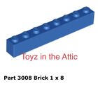 Lego 1x 3008 Blue Brick 1 x 8 6980 Galaxy Commander