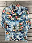 Vtg 70s Kennington Floral Hawaiian Short Sleeve Button Up Shirt Mens XL Rayon