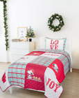 SNOOPY Peanuts Holiday 2-Pc. Twin Quilt Set- Christmas/Holiday