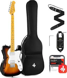 🎸 Donner DJC-1000S Jazz Electric Guitar Thinline Dual Humbucker H-H Pickups