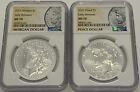 2023 $1 SILVER PEACE & MORGAN DOLLAR 2 COIN SET NGC MS70 EARLY RELEASES ER