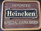 Vintage Heineken Imported Special Dark Beer Sign 9.5
