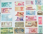 Old Foreign Paper Currency LOT OF 22 BANKNOTES World Money EXACT NOTES SHOWN