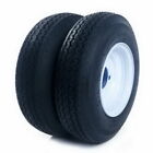 2pcs Trailer Tires & Rims 4.80-8 4.80x8 4 Ply Load Range B 4 Lug Wheel White