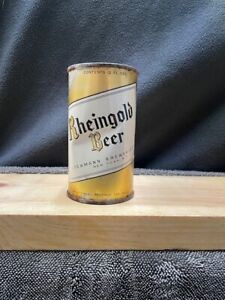 Rheingold Beer Flat Top vintage can. Front color is good but has a dent.