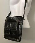 Giani Bernini Women’s Leather Handbag Crossbody Adjustable Strap Pockets Black