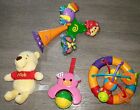 LOT BABY TOYS boy girl RATTLE ACTIVITY SPINNER POOH BEAR pink pig CLEAN @@