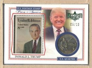 Donald J Trump POA-62 2020 Decision 2020 Pieces of America Stamp Quarter Gr 5/10