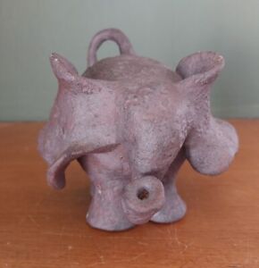 New ListingVintage Hand Crafted Elephant Studio Art Pottery Terracotta Signed