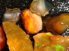 MIXED MEXICAN FIRE CHERRY OPAL ROUGH SPECIMENS  96  CARATS