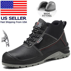 Mens Waterproof Work Boots Steel Toe Safety Shoes Indestructible Non Slip Boots