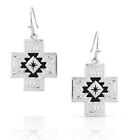 Montana Silversmiths Within the Storm Geometric Fine Silver Cross Earrings NEW!